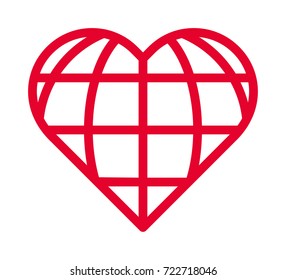Heart vector outline icon
