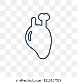 Heart vector outline icon isolated on transparent background, high quality linear Heart transparency concept can be used web and mobile