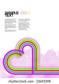heart vector page layout