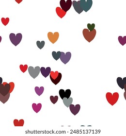 Heart vector, pattern design, seamless wallpaper, Valentine's day pattern, ornamental pattern, heart background vector, heart pattern, abstract background, love heart vector