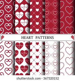 heart vector pattern,pattern fills, web page background,surface textures