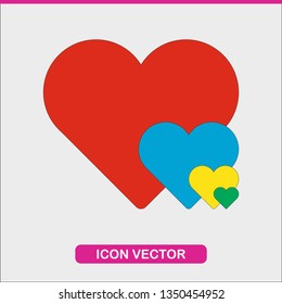 heart, vector, red, background, valentine