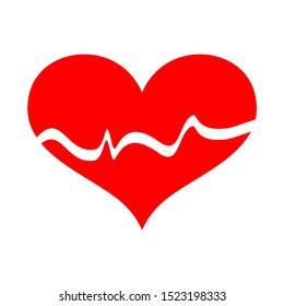heart vector. red broken heart amor.