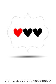 heart vector red day symbol element love icon design color romantic