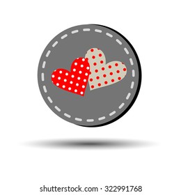 heart vector red day symbol element love icon design color romantic