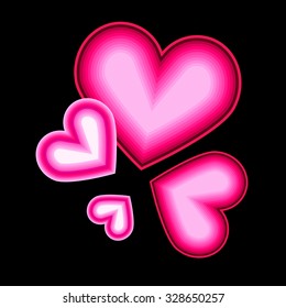 heart vector red day symbol element love icon design color romantic