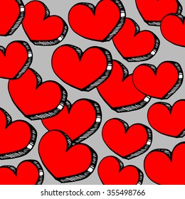 heart vector red day symbol element love icon design color romantic