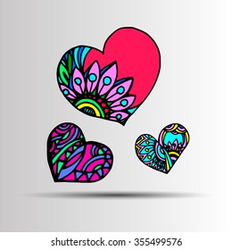 heart vector red day symbol element love icon design color romantic