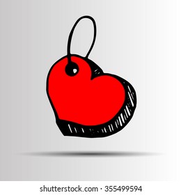heart vector red day symbol element love icon design color romantic