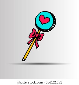 heart vector red day symbol element love icon design color romantic