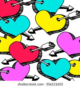 heart vector red day symbol element love icon design color romantic