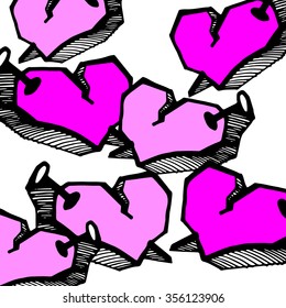 heart vector red day symbol element love icon design color romantic