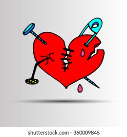 heart vector red day symbol element love icon design color romantic
