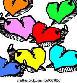 heart vector red day symbol element love icon design color romantic