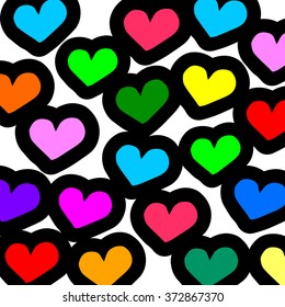 heart vector red day symbol element love icon design color romantic