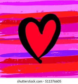 heart vector red day symbol element love icon design color romantic