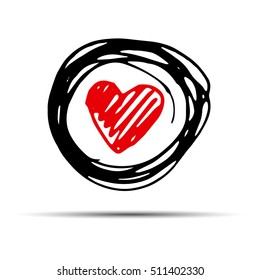 heart vector red day symbol element love icon design color romanti