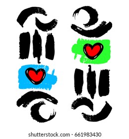 heart, vector, red, day, symbol, element, love