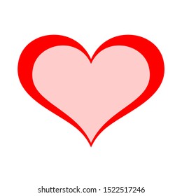 heart vector. red heart icon vector illustration. 