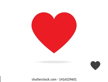 Heart Vector Red Icon Symbol Design  