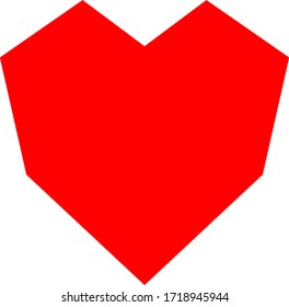 Sencillo polígono vector del corazón