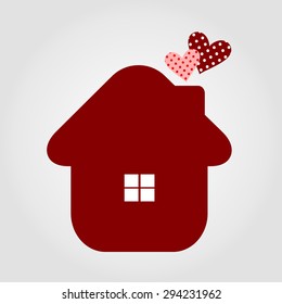 heart vector red symbol element love icon