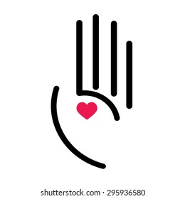 heart vector red symbol element love icon