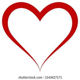 Heart vector in red. White isolated background.
Abstract Heart logo illustration. Romantic frame design.