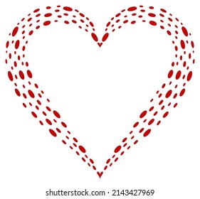 Heart vector in red. White isolated background.
Abstract Heart logo illustration. Romantic frame design.