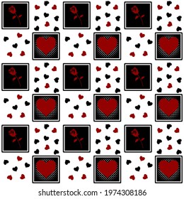 Heart vector - seamless vector background illustration pattern heart pattern