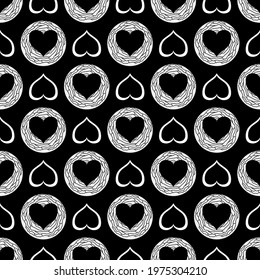 Heart vector - seamless vector background illustration pattern heart pattern