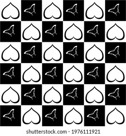 Heart vector - seamless vector background illustration pattern heart pattern