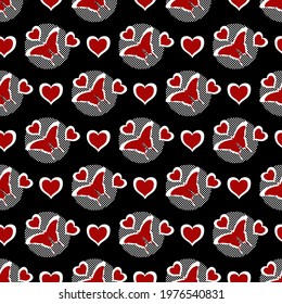 Heart vector - seamless vector background illustration pattern heart pattern