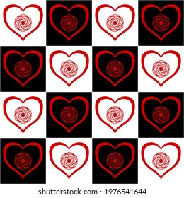 Heart vector - seamless vector background illustration pattern heart pattern