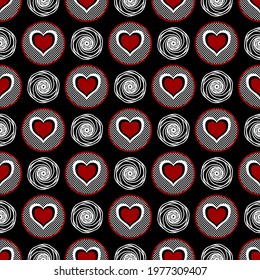 Heart vector - seamless vector background illustration pattern heart pattern
