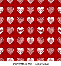 Vector cardíaco - patrón de ilustración de fondo vectorial transparente patrón de corazón