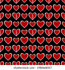 Heart vector - seamless vector background illustration pattern heart pattern