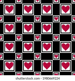 Heart vector - seamless vector background illustration pattern heart pattern