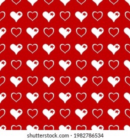 Heart vector - seamless vector background illustration pattern heart pattern