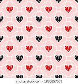 Heart vector - seamless vector background illustration pattern heart pattern