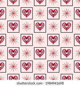 Vector cardíaco - patrón de ilustración de fondo vectorial transparente patrón de corazón