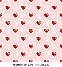 Heart vector - seamless vector background illustration pattern heart pattern