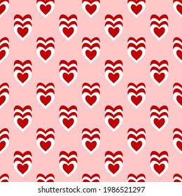 Vector cardíaco - patrón de ilustración de fondo vectorial transparente patrón de corazón