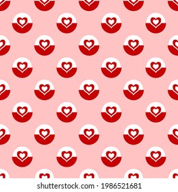 Vector cardíaco - patrón de ilustración de fondo vectorial transparente patrón de corazón