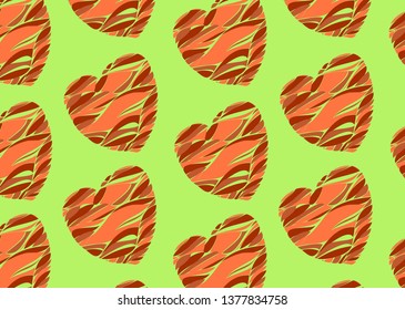 Heart vector seamless design background valentine love wrapping texture