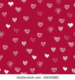 Heart Vector Seamless Pattern. Backdrop for Boys Girls Ladies textiles wrapping paper. Banner, Greeting Card, Valentines cards, Postcard, Packaging, Textile Print