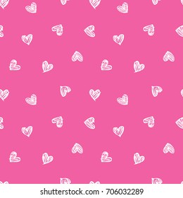 Heart Vector Seamless Pattern. Backdrop for Boys Girls Ladies textiles wrapping paper. Banner, Greeting Card, Valentines cards, Postcard, Packaging, Textile Print