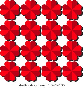 Heart vector seamless pattern on white background, illustration graphic for Valentine's Day, mothers day, wedding invitation card. love concept wallpaper/texture.
