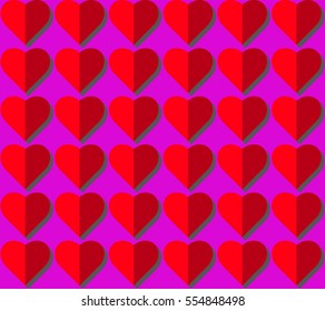 Heart vector seamless pattern on white background, illustration graphic for Valentine's Day, mothers day, wedding invitation card. love concept wallpaper/texture.
