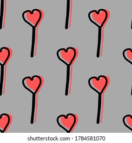 heart vector seamless pattern for valentine day design background